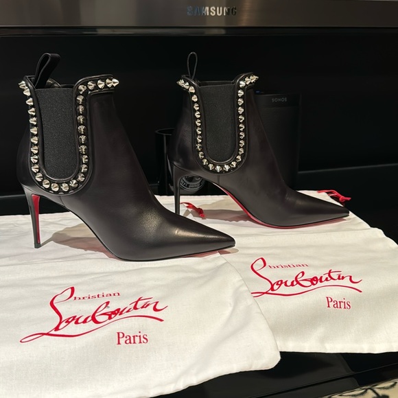 Christian Louboutin - Capaboot 85mm Spiked Napa Stiletto Ankle Boot - Picture 12 of 16